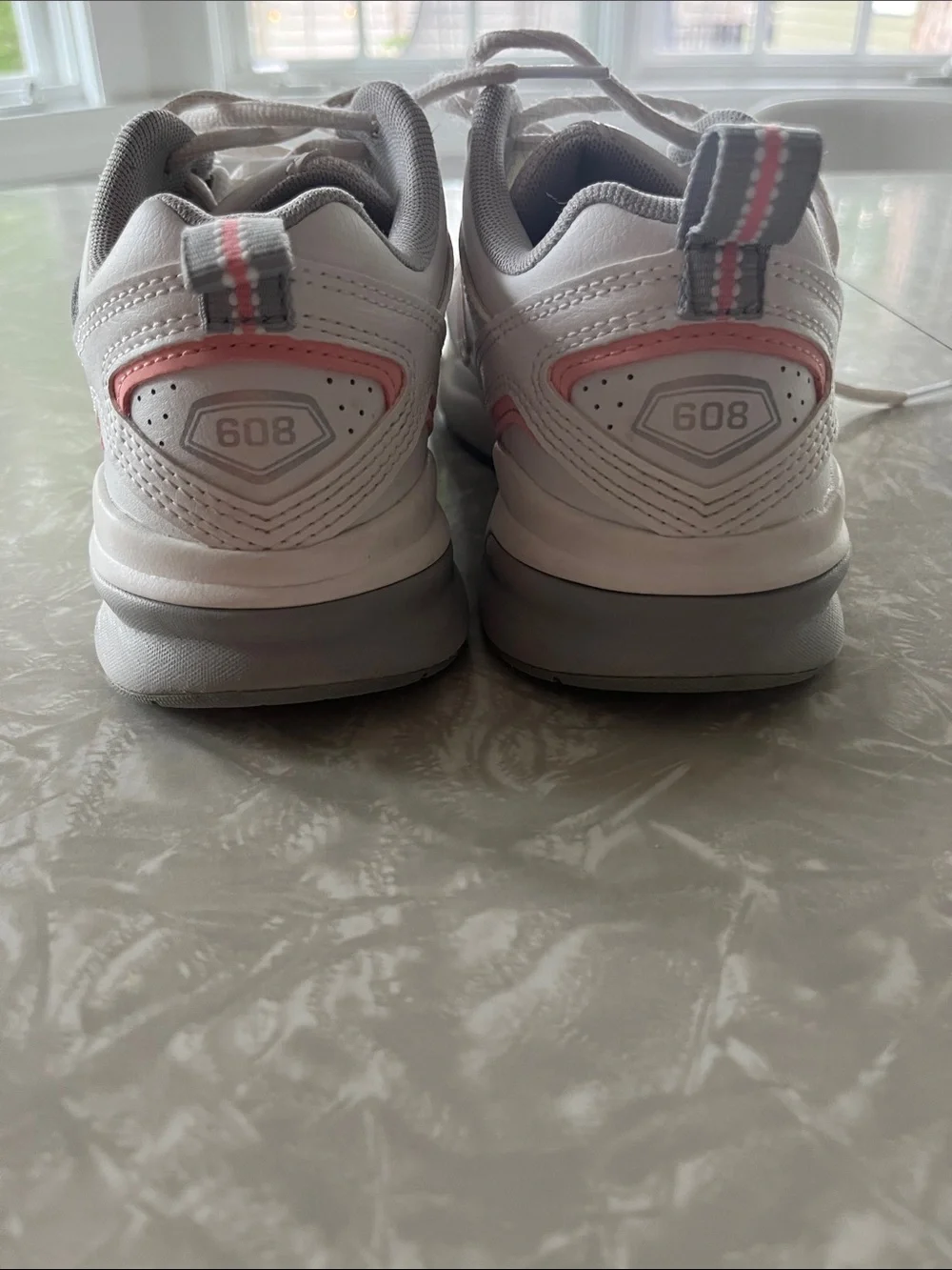 New Balance White and Pink Women's Athletic Sneakers